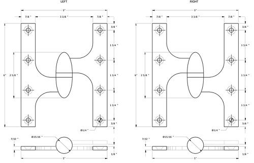 Deltana DOK6050B Olive Knuckle Hinge