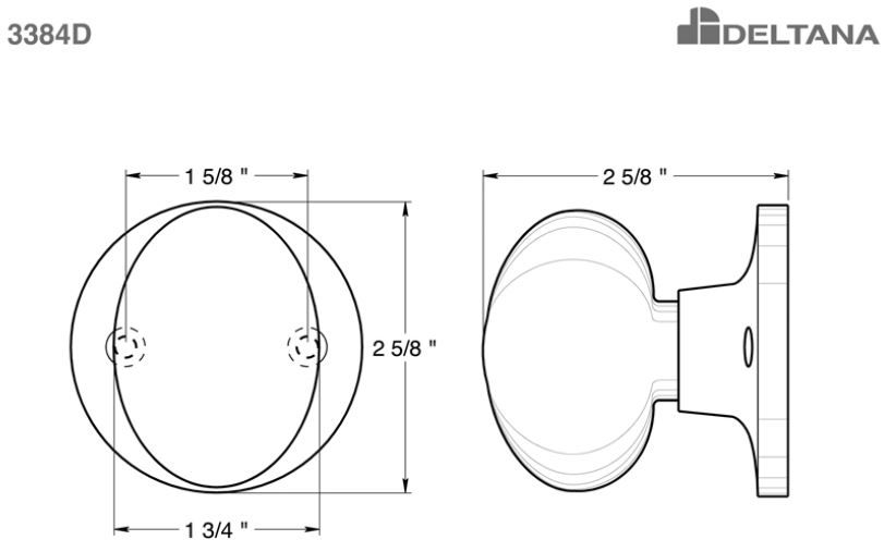Product Specs of Dummy Egg Shaped Door Knob