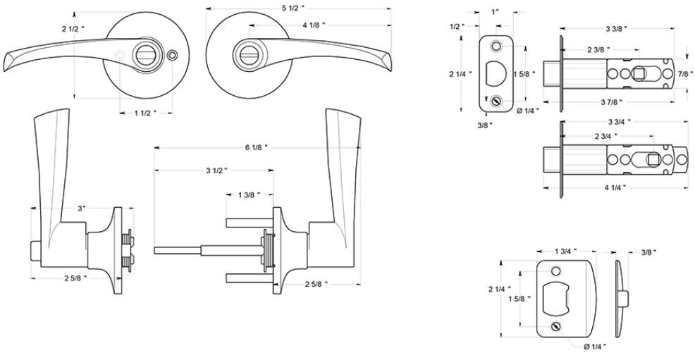 Product Specs of Privacy Lock for Bathrooms