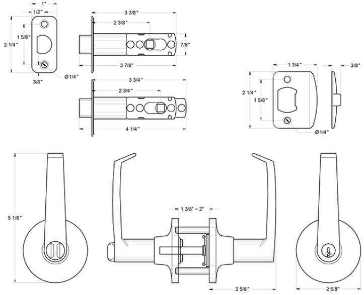 Product Specs of Deltana 6431 Lockset