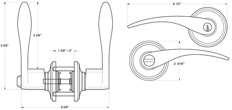 Deltana 6861 Trelawny Door Lever Product Specs