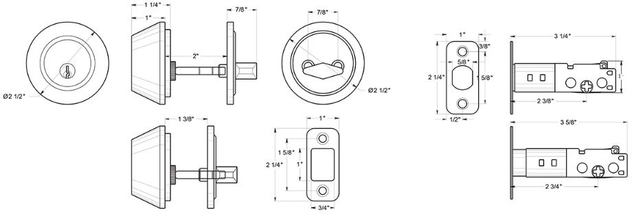 Deltana 7301KA2 Single Cylinder Deadbolt Product Specs