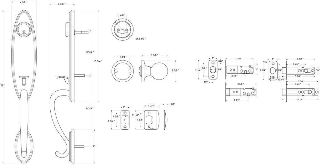Deltana 815871 St. Ann. Entry Handleset