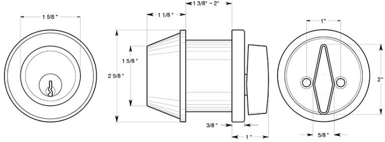 Deltana CL200LA Single Cylinder Deadbolt