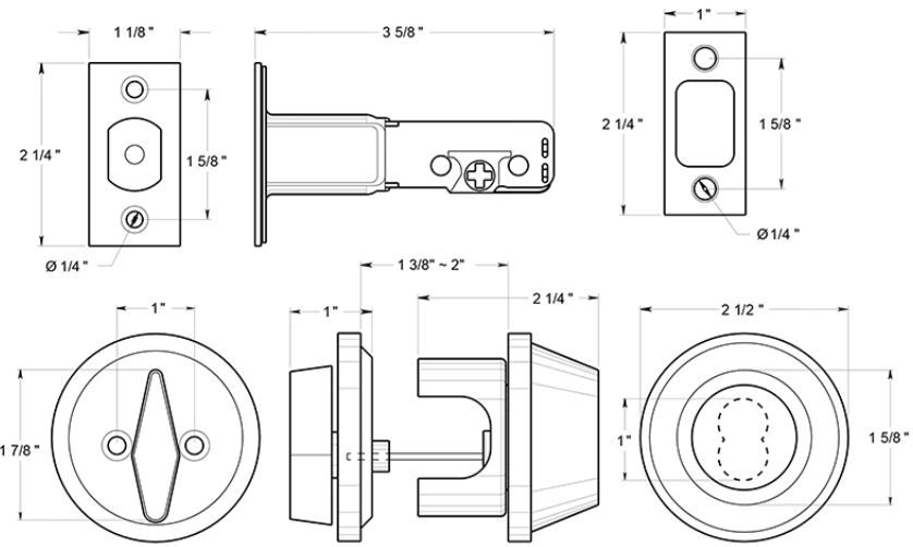 Product Specs of Grade 2 Deadbolt with Thumbturn