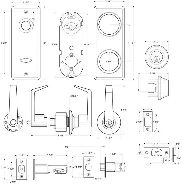 Deltana CL300ILC Interconnected Door Lock and Lever