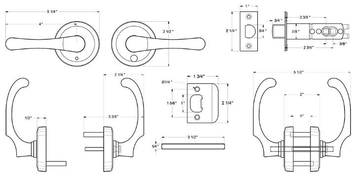 Product Specs for Deltana Privacy Door Knob for Bathroom and Bedrooms