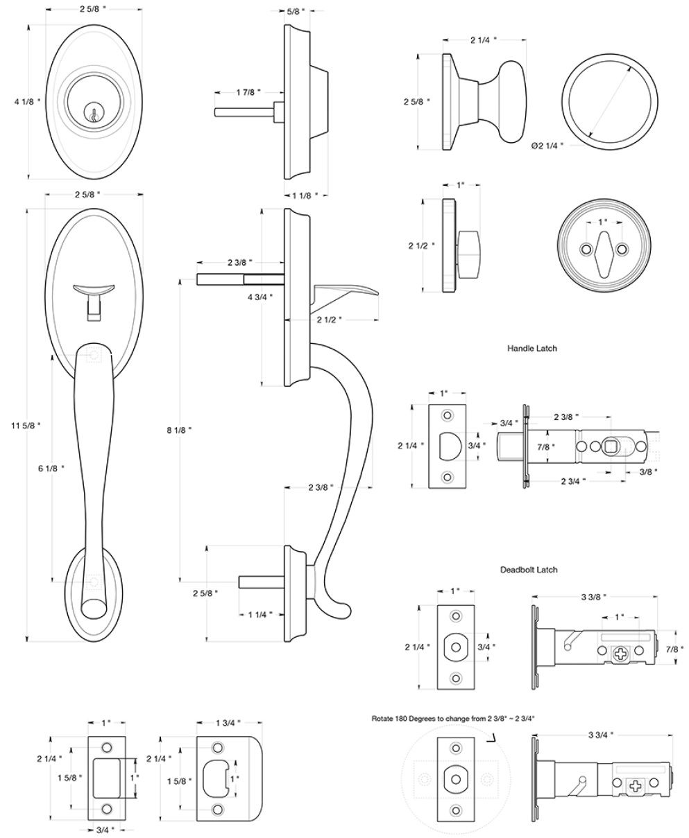 Deltana PRRHRK Riversdale Handleset Product Specs