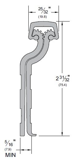 Product Specs for Full Mortised Raised Gear Continuous Hinge by Pemko