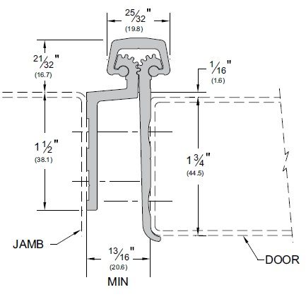 Product Specs for Full Mortised Safety Continuous Hinge by Pemko