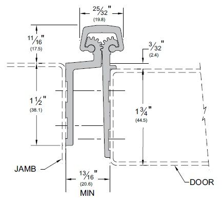 Product Specs for Full Mortised Safety Continuous Hinge by Pemko