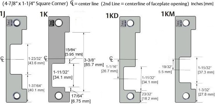HES 1LB Option Faceplate Kit Specs