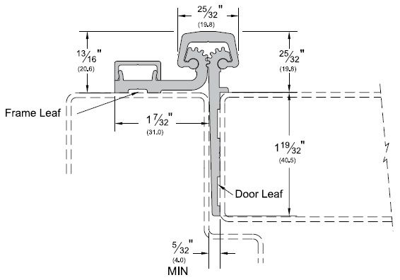 Product Specs for Half Mortised Continuous Hinge by Pemko