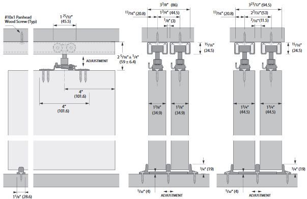 Hettich Grant 150 Sliding Door Set