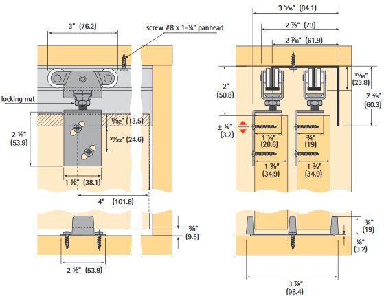 Hettich 73-138 Sliding Door Product Specs