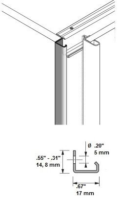 Hettich 9146622 Cabinet Body End Profile Product Specs