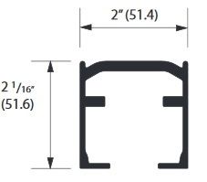 Hettich 9199510 TopLine Grant Aluminum Box Track 