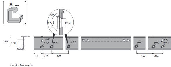 Hettich 9144901 TopLine M Silent System Installation