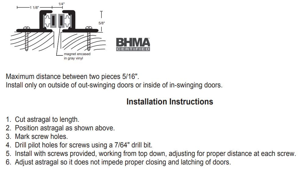 Installation Guide of Magnetic Meeting Stile from NGP #149