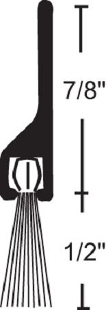 NGP 600 Door Sweep with Nylon Brush Seal