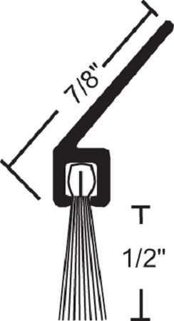 Product Specs of NGP 602 Door Bottom Sweep with Nylon Brush