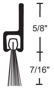 Product Specs of NGP 607 Door Bottom Sweep with Nylon Brush