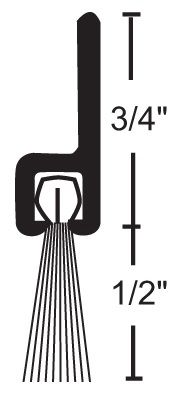 Product Specs of NGP 606 Door Bottom Sweep with Nylon Brush