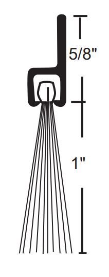 Product Specs of NGP 633 Door Bottom Sweep with Nylon Brush