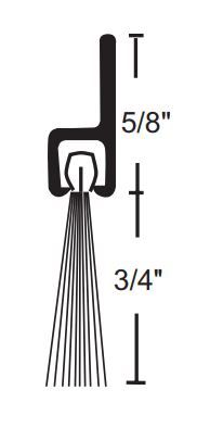 Product Specs of NGP 634 Door Bottom Sweep with Nylon Brush