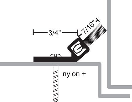 Product Specs of NGP 9000 Door Bottom Sweep with Nylon Brush