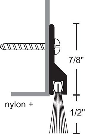 NGP 9600 Door Sweep with Nylon Brush Seal