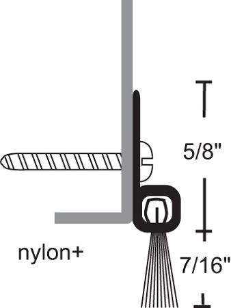 NGP 9605 Door Sweep with Nylon Brush Seal