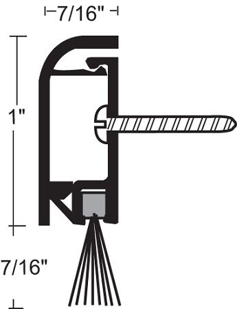 NGP 9675 Door Sweep with Nylon Brush Seal