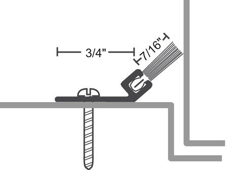 Product Specs of NGP A626 Door Bottom Sweep with Nylon Brush