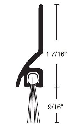NGP C627 Door Sweep with Nylon Brush Seal