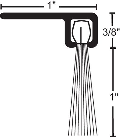 Product Specs of NGP D648 Door Bottom Sweep with Nylon Brush