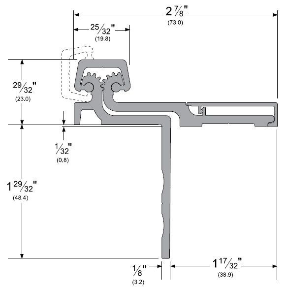 Product Specs of Offset Half Surface Continuous Hinge by Pemko