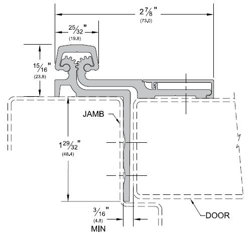 Product Specs of Offset Half Surface Continuous Hinge by Pemko