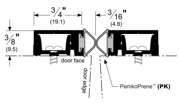 Pemko Prene Seal, Aluminum Meeting Stile