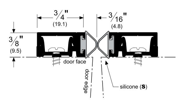 Silicone Seal, Aluminum Meeting Stile with Concealed Screw
