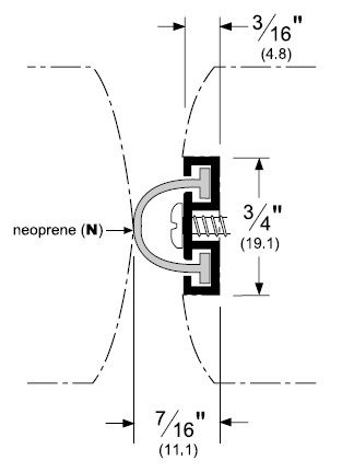 Product Specs of Mortised Meeting Stile with EPDM Seal