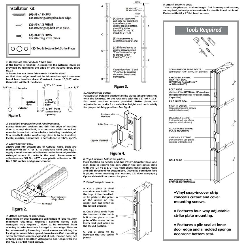 Installation Instructions for Locking Meeting Stile