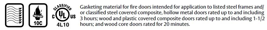 Compliance Details for Adjustable Door Gasket with Rubber Seals - P350