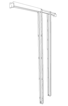 included parts in the pocket frame sliding door kit