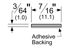 Fire glazing tape with 45 minute fire rating