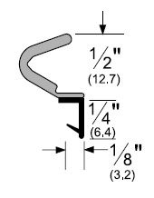 Product Specs for 7/16" Width V Shaped Foam Kerf Weatherstrip by Pemko