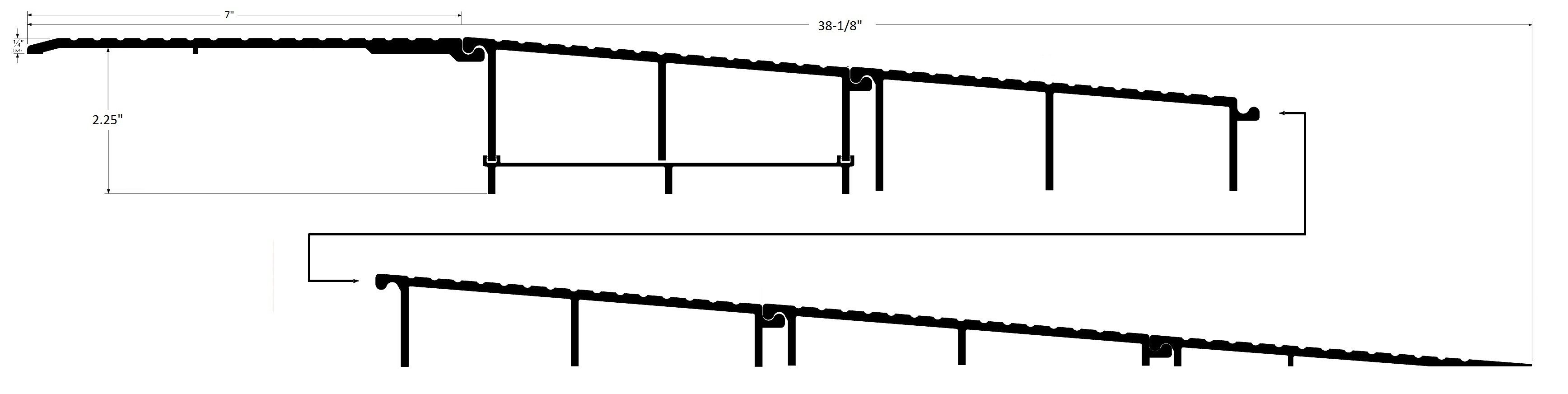 Product Specs for 2.25" Modular Ramp with 7" Top Plate