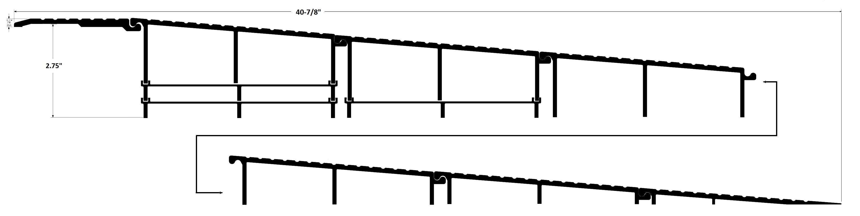 Product Specs for 2.75" Modular Ramp with 3.5" Top Plate