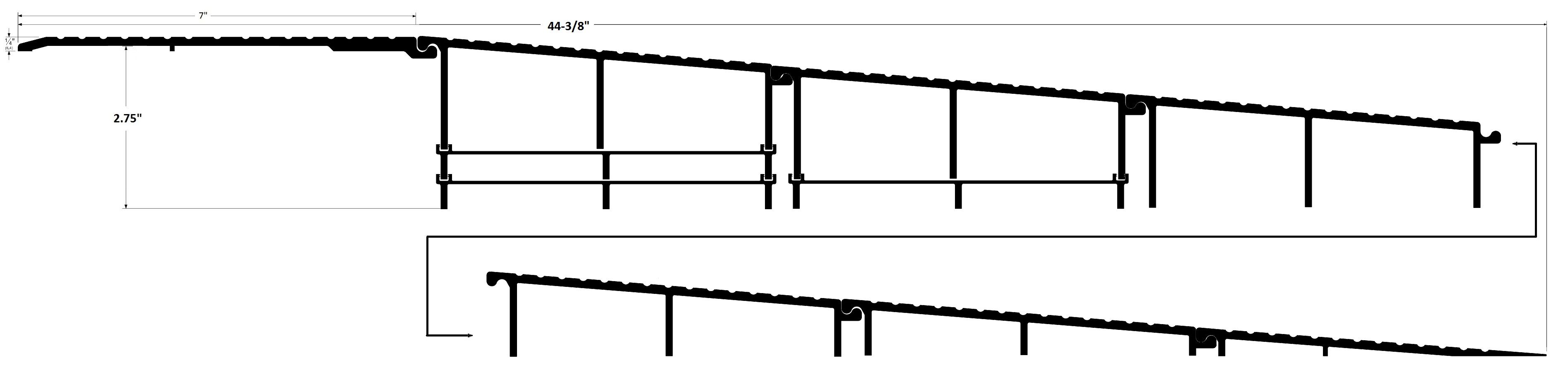 Product Specs for Modular Ramp with 2.75" Offset and 7" Top Plate