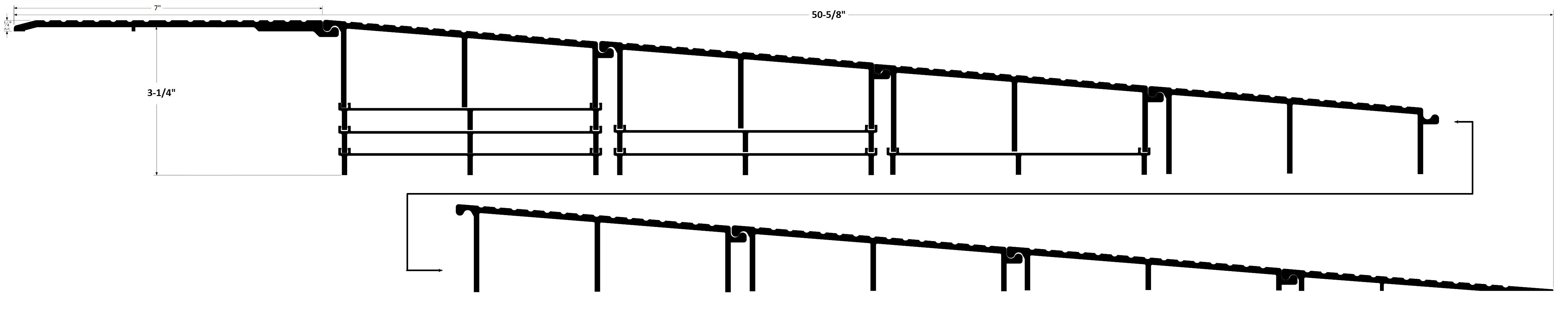 Product Specs for Modular Ramp with 3.25" Offset and 7" Top Plate